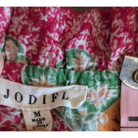 JODIFL Patchwork Bohemian Midi Dress, Size M - Picture 3 of 4